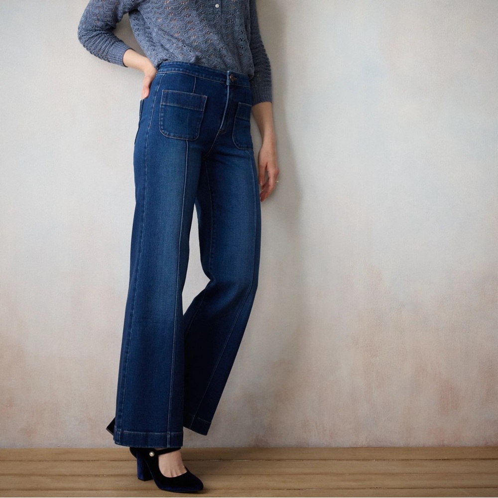 LC Lauren Conrad Super High-Waisted Wide Leg Trouser Jeans
